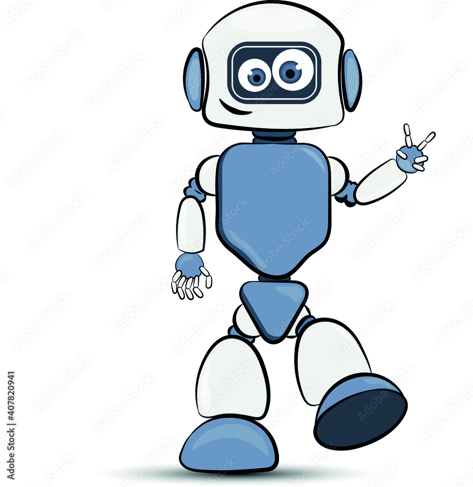 UiPath robot mascot in cartoon style with cute eyes UiPath robot mascot in cartoon style with cute eyes