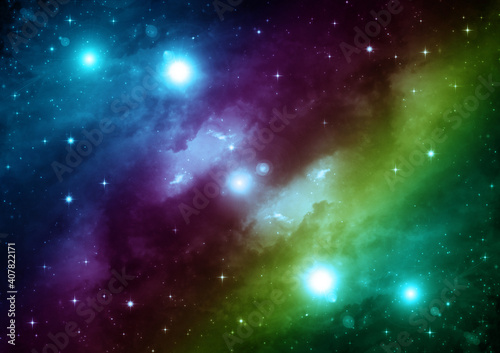 galaxy in a free space. 3D rendering