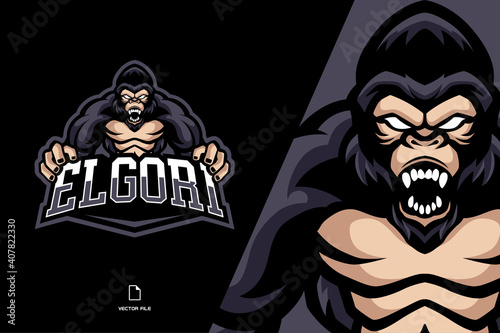 angry mascot esport logo illustration game team