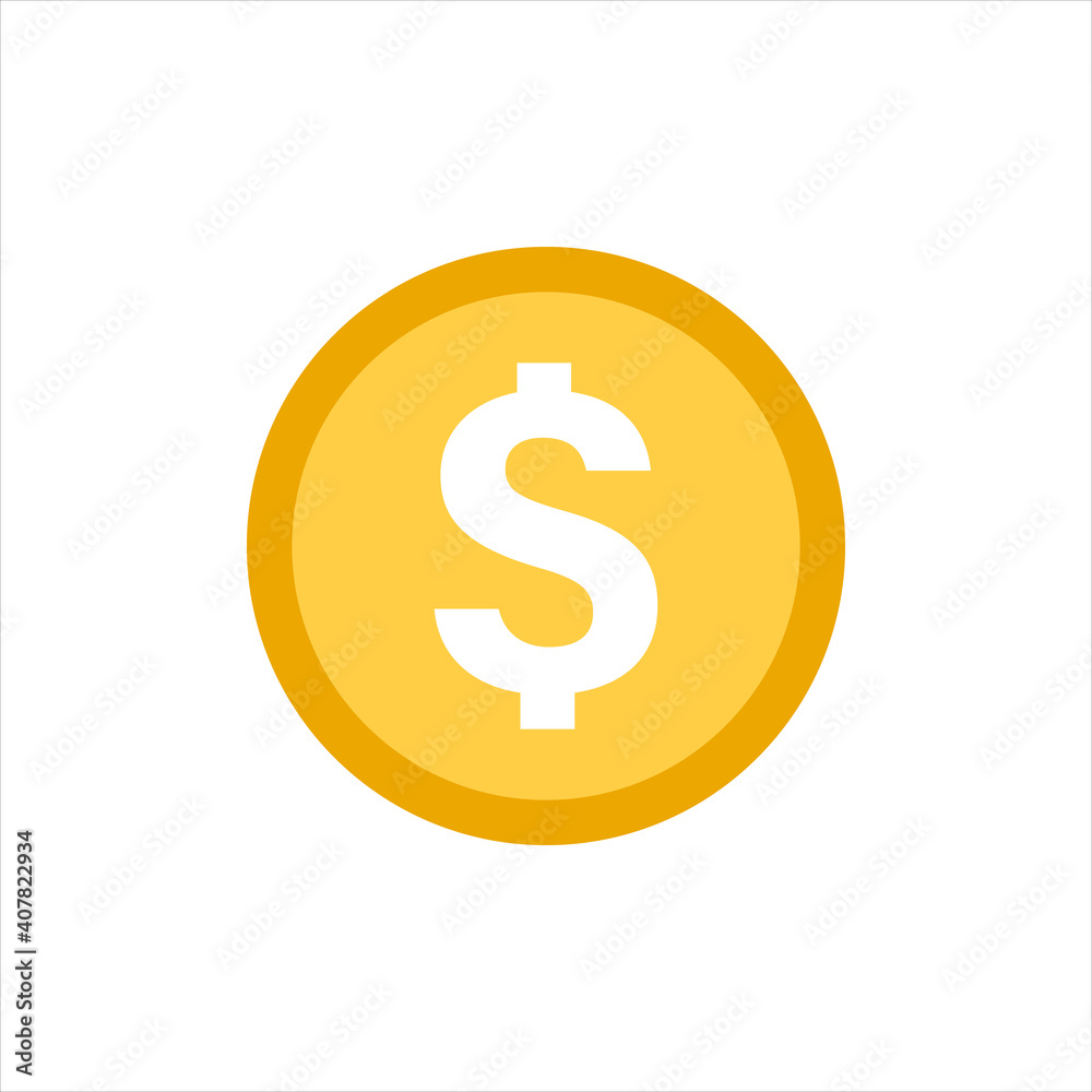 vector image of a coin with a dollar sign vector image of a coin with a dollar sign