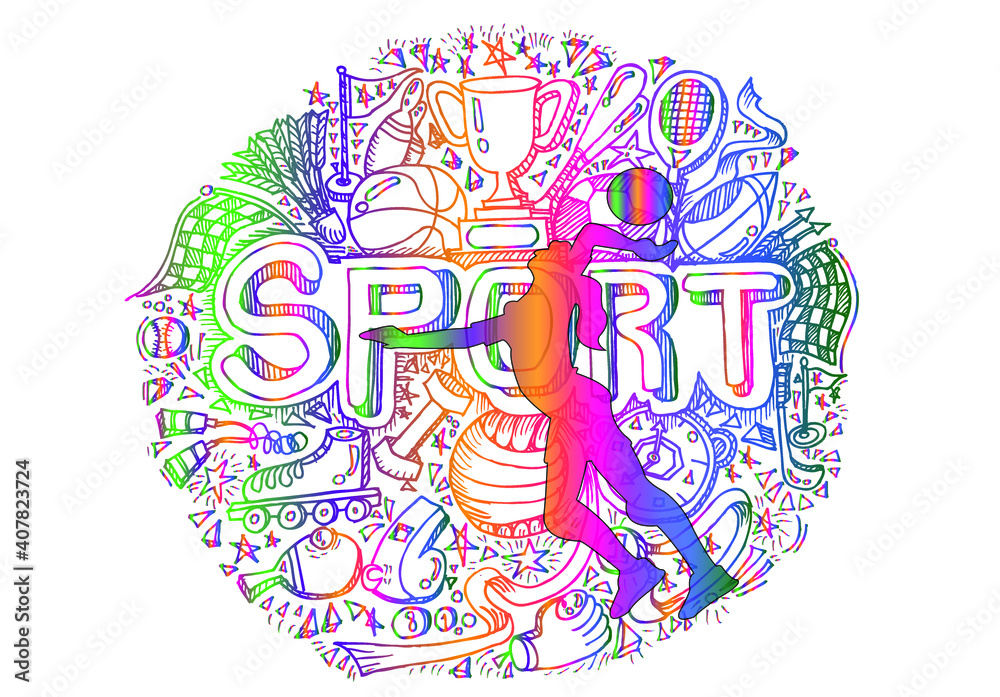 Volleyball logo design. Set of sports background. Vector illustration. Volleyball logo design. Set of sports background. Vector illustration.