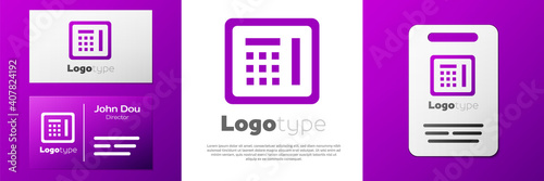 Logotype Safe icon isolated on white background. The door safe a bank vault with a combination lock. Reliable Data Protection. Logo design template element. Vector Illustration.