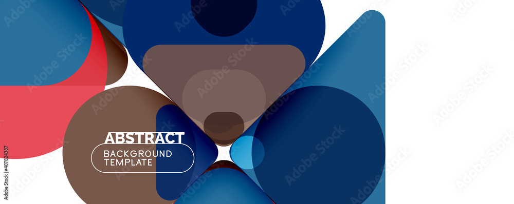 Modern geometric round shapes and dynamic lines, abstract background. Vector illustration for placards, brochures, posters and banners Modern geometric round shapes and dynamic lines, abstract background. Vector illustration for placards, brochures, posters and banners