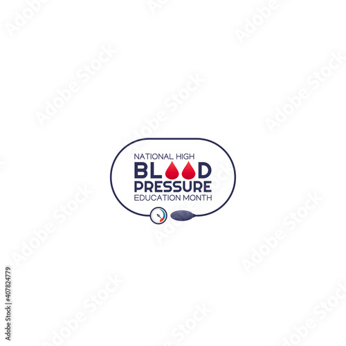 vector graphic of national high blood pressure education month good for national high blood pressure education month celebration. flat design. flyer design.flat illustration.