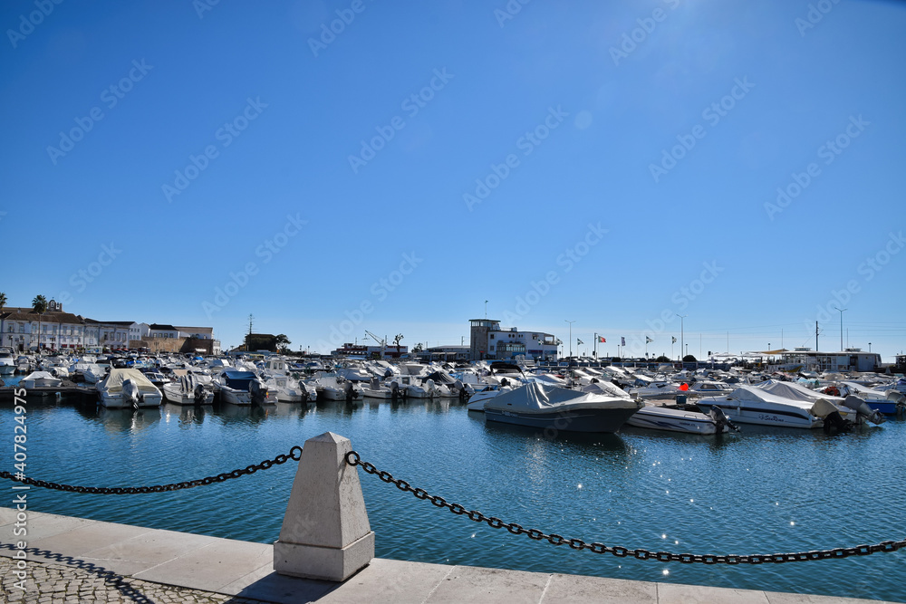 Hafen in der Altstadt Faro, Portugal, Algarve