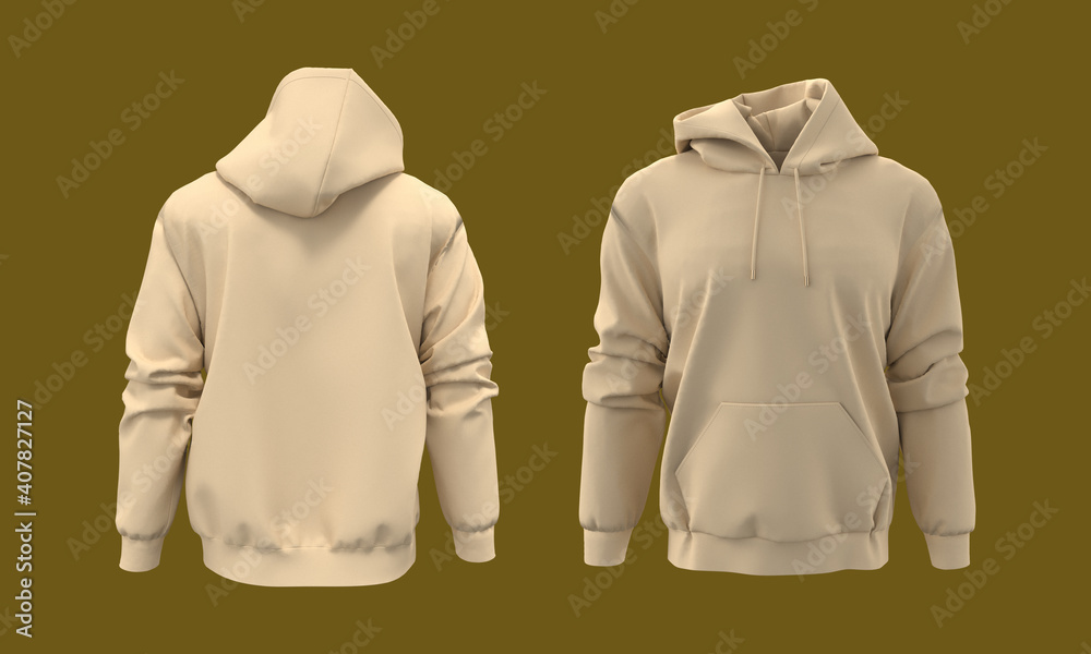 Blank Beige Unisex Hoodie