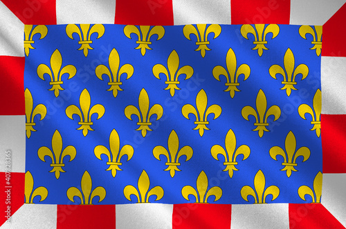 Flag of Indre-et-Loire in Centre-Val de Loire, France photo