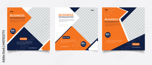 Creative business marketing banner for social media post template
