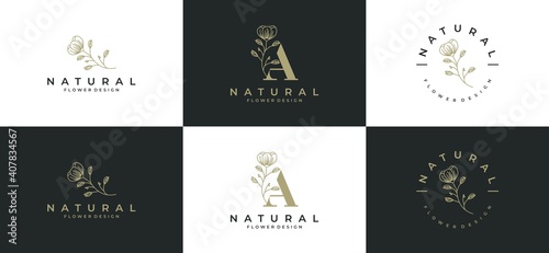 Feminine logo collections, letters logo
