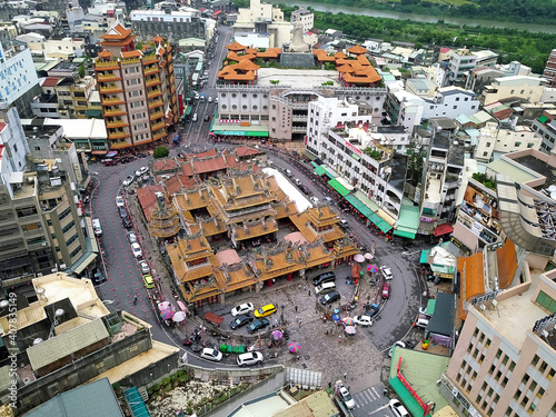 Aerial view of Chaotian Temple, Beigan, Yunlin, Taiwan. photo