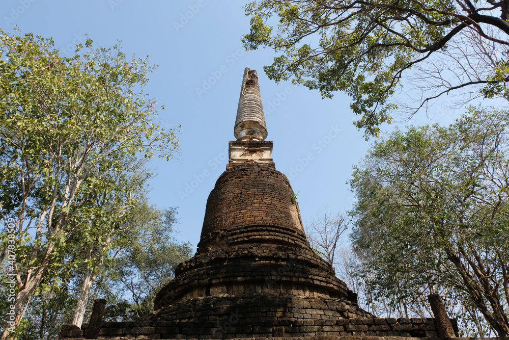 Wat Chedi Kao Yod Temple, Si Satchanalai at the Historical Park in Sukhothai