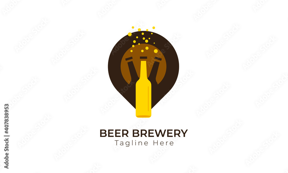 Elegant Modern Beer Brewery Logo