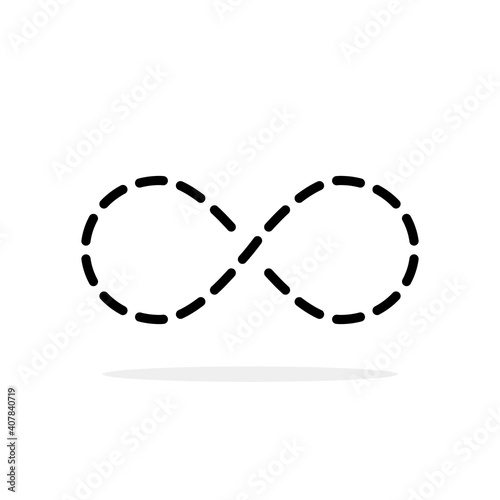 infinity thin dotted line icon like lifetime