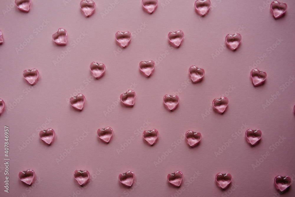 pattern of pink hearts evenly laid out on a pink background. Valentine's Day
pattern of pink hearts evenly laid out on a pink background. Valentine's Day