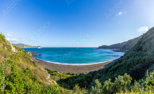 View of Breaker Bay in Wellington, New Zealand