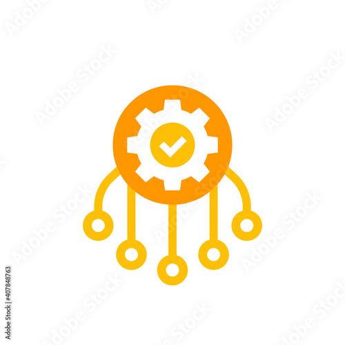 Multichannel marketing vector icon on white