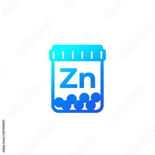 zinc supplements icon on white
