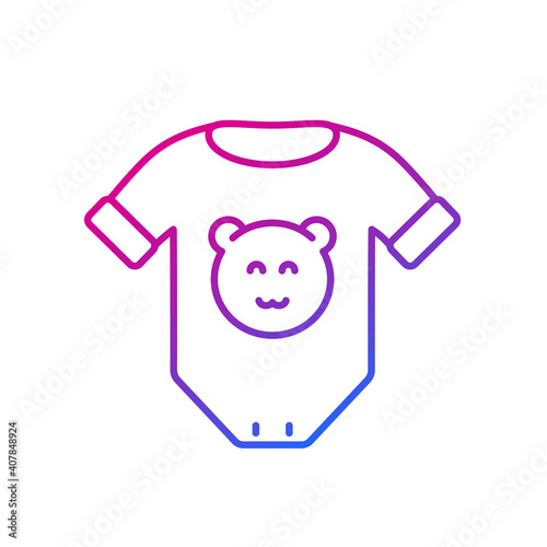 baby clothing line vector icon