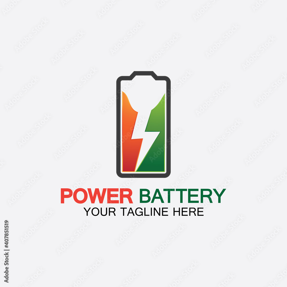 Power Battery Logo icon vector illustration Design Template.Battery Charging vector icon.Battery power and flash lightning bolt logo Power Battery Logo icon vector illustration Design Template.Battery Charging vector icon.Battery power and flash lightning bolt logo