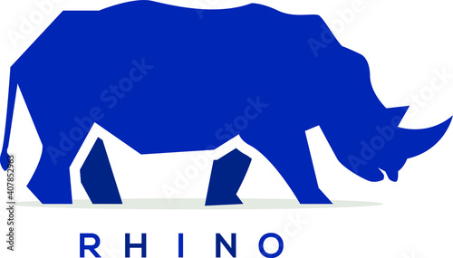 Rhino vector logo design icon symbol sign design template