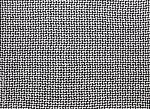 Fashionable fabric with pepita pattern in black and white, textile background image
