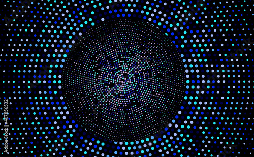 Dark blue halftone geometri...