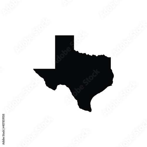 Illustration silhouette Texas map and dune landscape logo design vector
