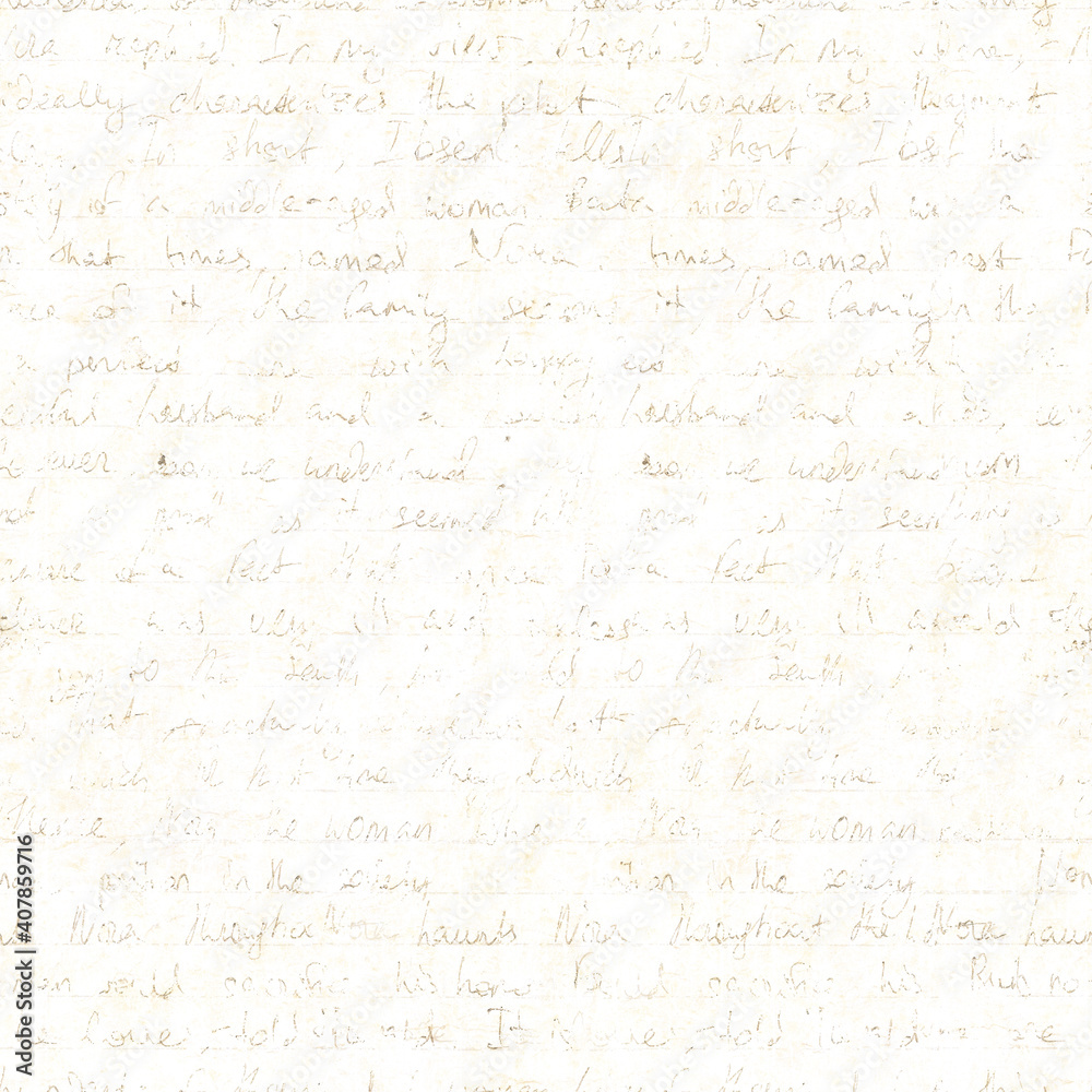 Seamless abstract pattern in vintage style with hand written letter