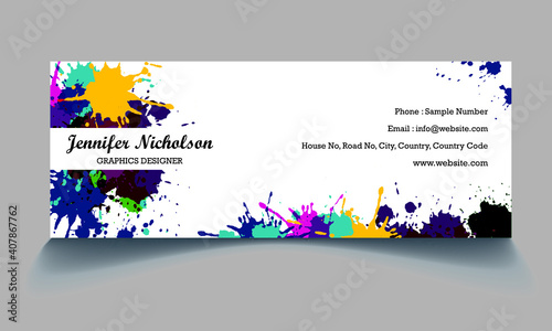 colour blast modern email signature design for professional use