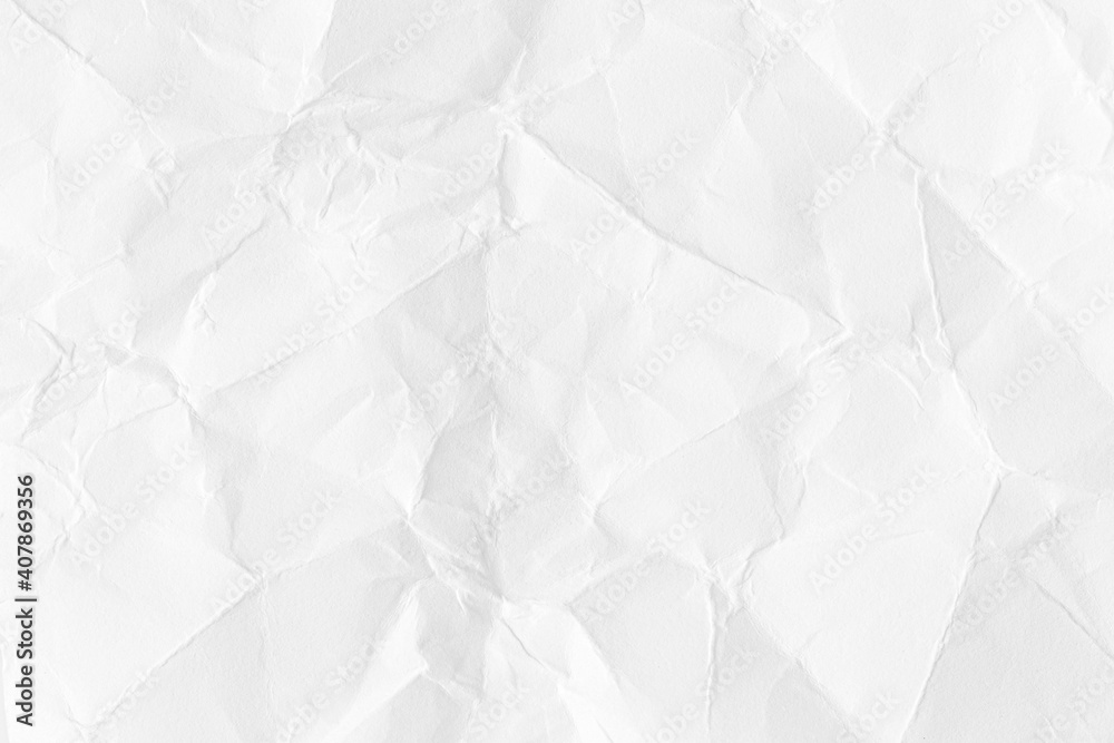 Obraz premium Crumpled white paper texture background