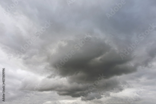 Stormy sky with fluffy clouds, abstract background