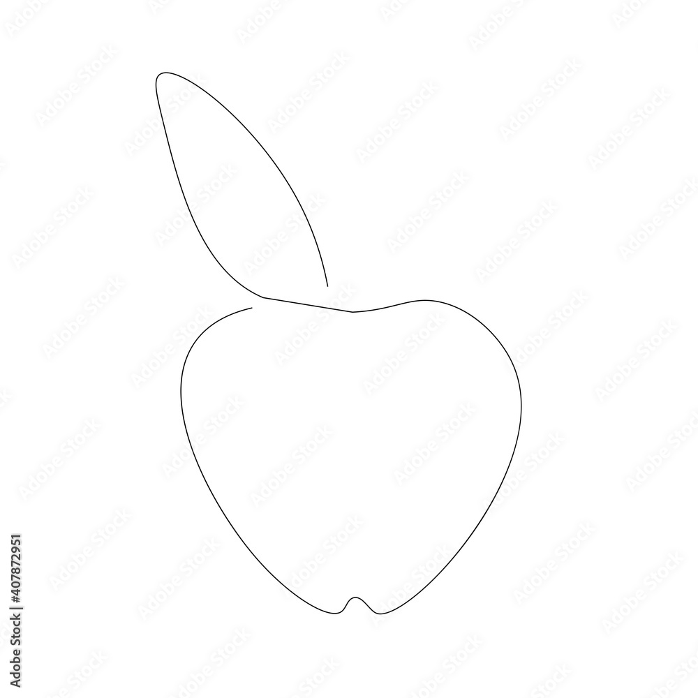 Apple icon on white background, vector illustration Apple icon on white background, vector illustration