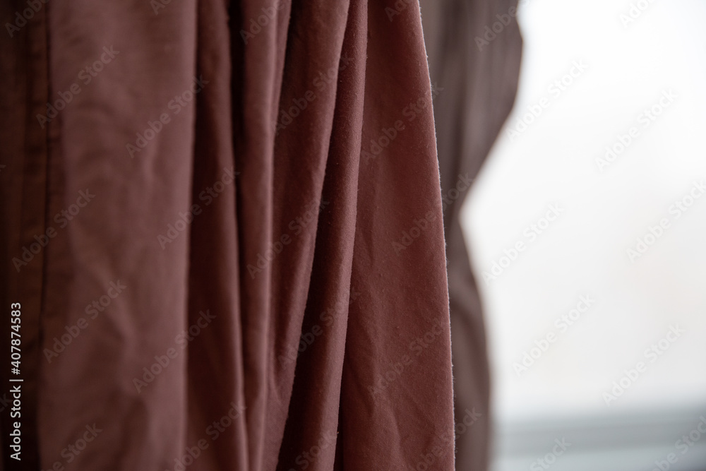 Obraz premium Dark pink pleated cotton