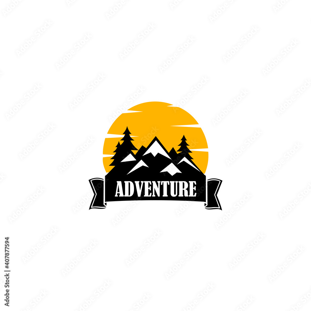 Travel logo. Adventure logo. for greeting cards, posters and t-shirts printing.