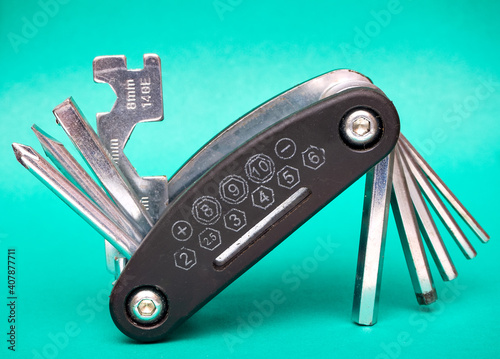 set of different keys for the repair of bicycles, scooters