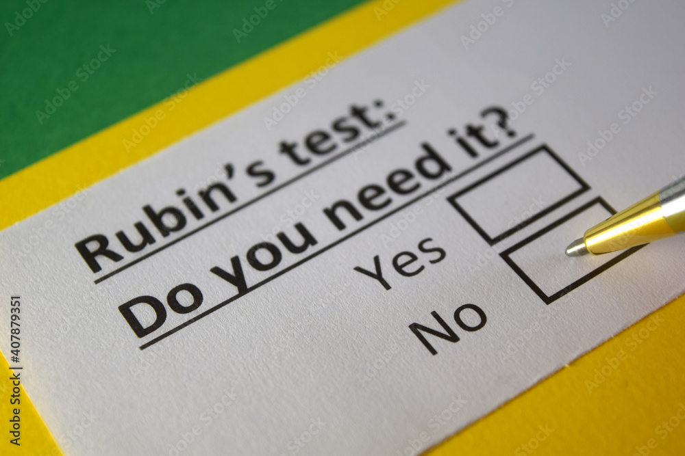 One person is answering question about rubin's test. One person is answering question about rubin's test.