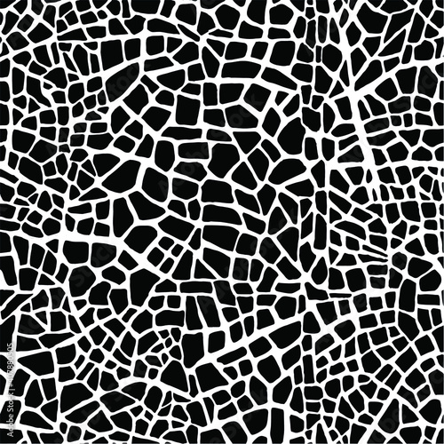 seamless pattern of vector abstract image of black spotted animal skin
