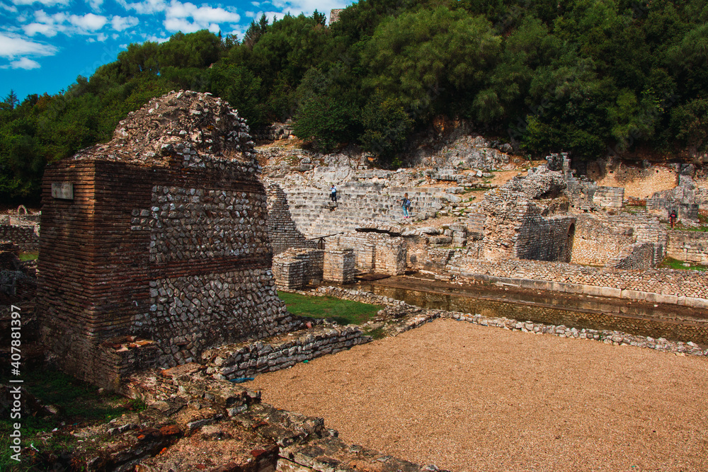 Ruins of the Roman city of Butrinti, in