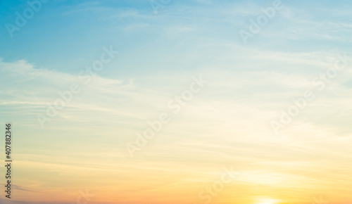 Fototapeta Naklejka Na Ścianę i Meble -  sunset sky with sunrise in the morning clouds background 