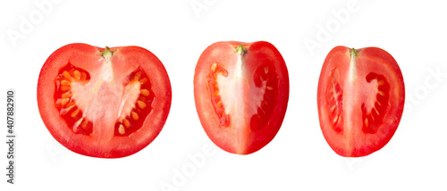 Fototapeta Naklejka Na Ścianę i Meble -  Fresh tomatoes on white background