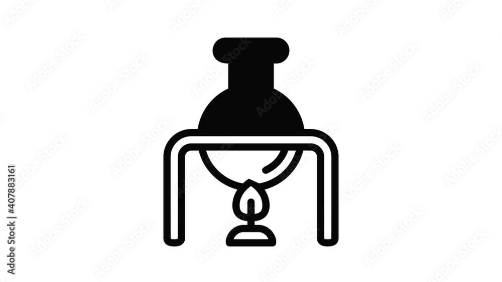Flask on fire icon animation best object on white background Flask on fire icon animation best object on white background
