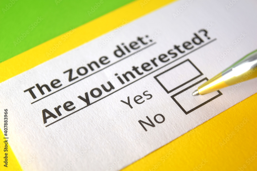 One person is answering question about zone diet. One person is answering question about zone diet.