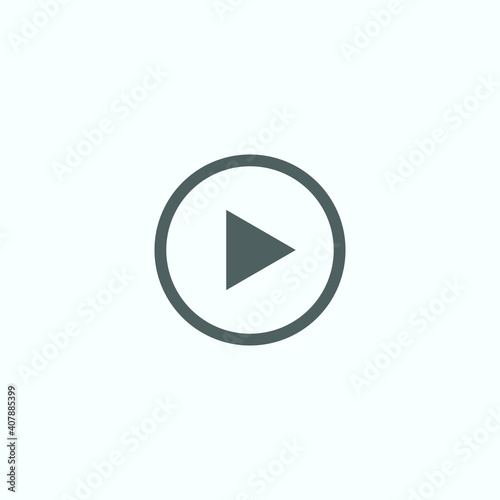 Free Download Play button icon in trendy flat style isolated on grey background. Play symbol for your web site design, logo, app, UI. Vector illustration - GFXLoad