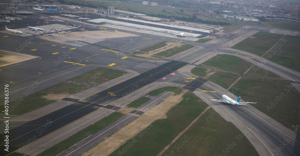 Fiumicino Airport. Made preparation for flight Fiumicino Airport. Made preparation for flight