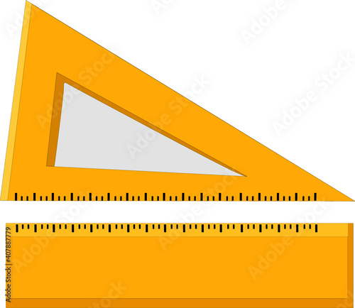 Vector illustration of wooden rulers in various shapes, perfect for school related designs