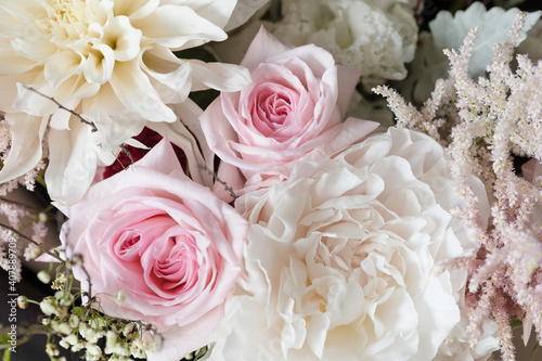 Beautiful flower bouquet with pink rose