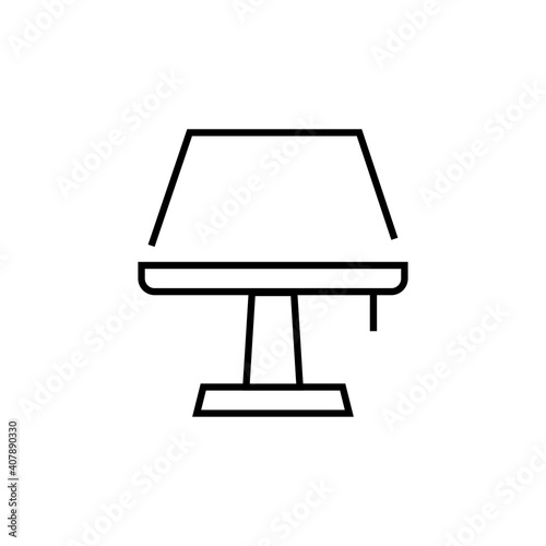 Tabletop Lamp icon. Decor house vector illustration.