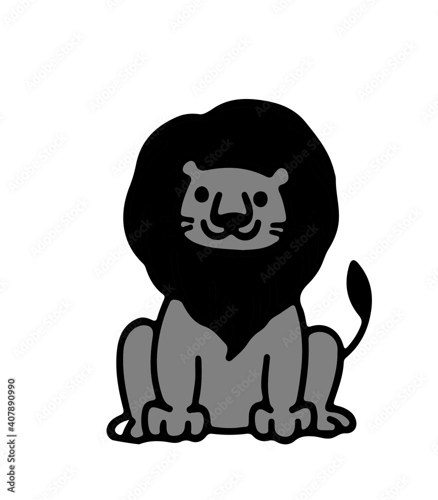 cute lion cartoon