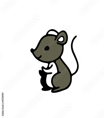 Fototapeta Naklejka Na Ścianę i Meble -  cute mouse cartoon
