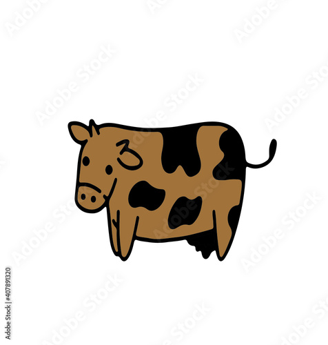 cow isolated on white